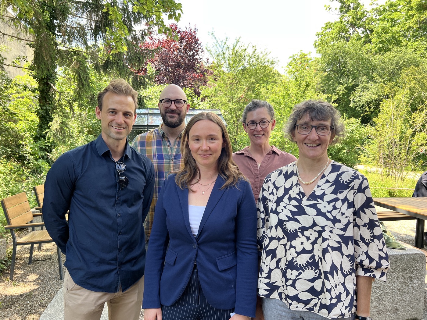 The project team standing together outdoors